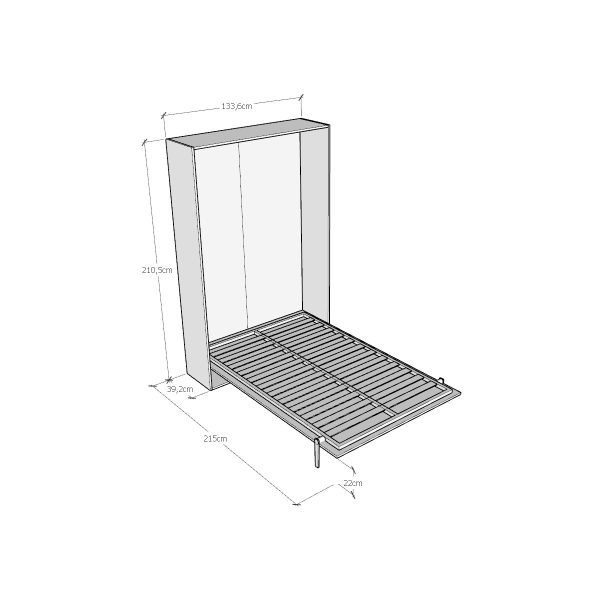 Letto 120 Kentaro verticale a scomparsa Noce - immagine 4