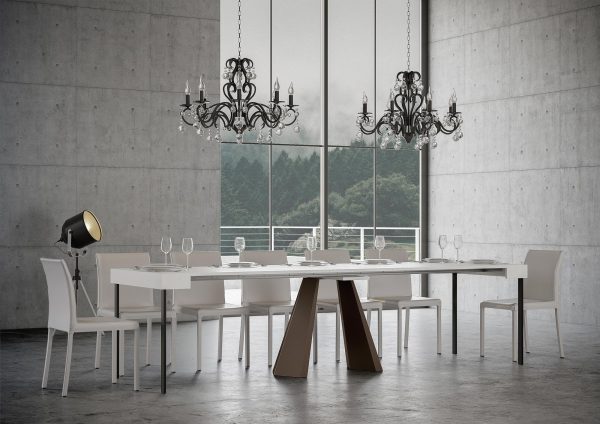 Consolle Diamante Bianco Frassino telaio orso - immagine 3