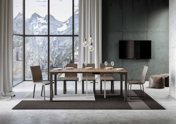 Consolle Everyday Small Evolution Noce telaio Antracite - immagine 3