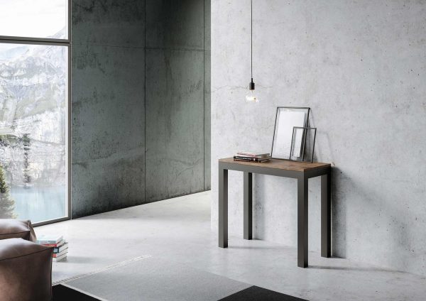 Consolle Everyday Small Evolution Noce telaio Antracite - immagine 2