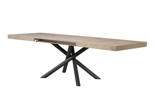 Tavolo allungabile 90x120/224 cm Famas Quercia Natura telaio Antracite - immagine 5