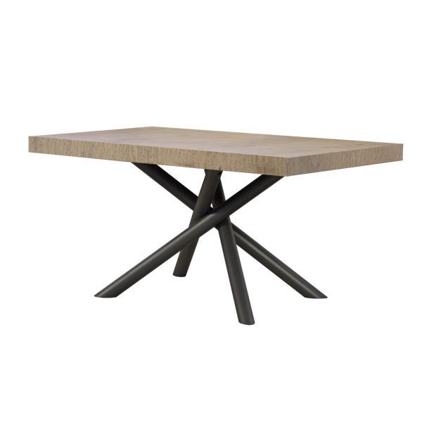 Tavolo allungabile 90x120/224 cm Famas Quercia Natura telaio Antracite - immagine 4