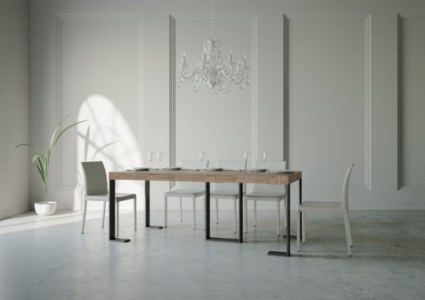 Consolle Sintesi Small Premium Quercia Natura telaio Antracite - immagine 3