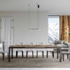 Tavolo everyday Evolution piano Quercia Natura 90x180 Allungato 284 telaio Antracite - immagine 3