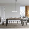 Tavolo everyday Evolution piano Quercia Natura 90x180 Allungato 284 telaio Antracite - immagine 2