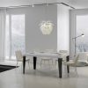 Tavolo allungabile 90X140/244 cm Flame Bianco Frassino telaio Antracite - immagine 2