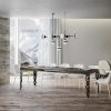 Tavolo allungabile 90X140/244 cm Karamay Noce telaio Antracite - immagine 3