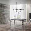 Tavolo allungabile 90X140/244 cm Karamay Premium Cemento telaio Antracite - immagine 2