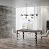 Tavolo allungabile 90X140/244 cm Karamay Noce telaio Antracite - immagine 2
