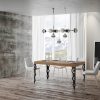 Tavolo allungabile 90X140/244 cm Karamay Premium Quercia Natura telaio Antracite - immagine 2