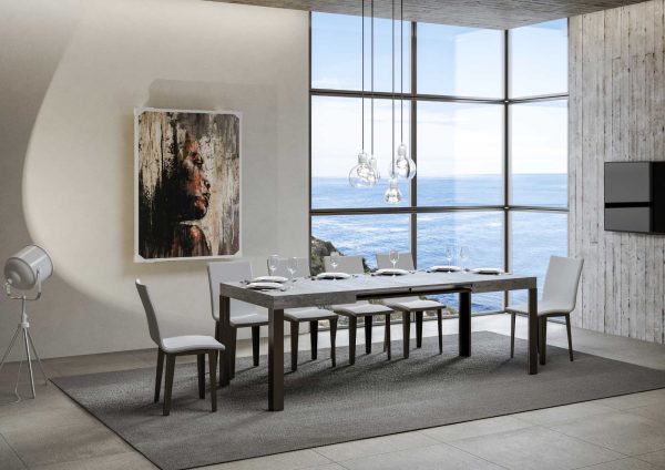 Tavolo allungabile 80x140/224 cm Linea Cemento - immagine 3