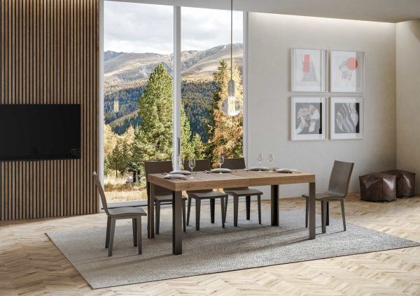 Tavolo allungabile 80x160/244 cm Linea Quercia Natura - immagine 2