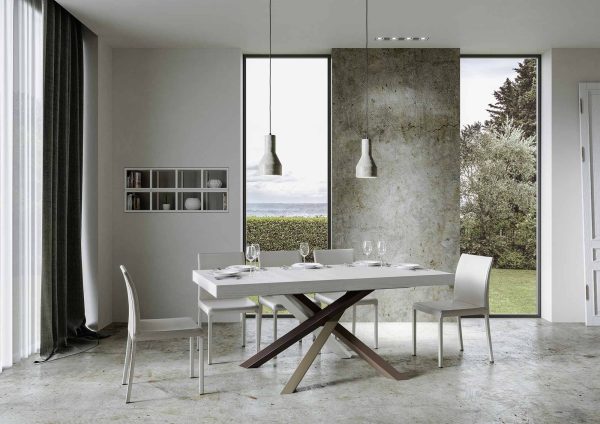 Tavolo allungabile 90x160/264 cm Volantis Premium Bianco Frassino telaio 4/C - immagine 2