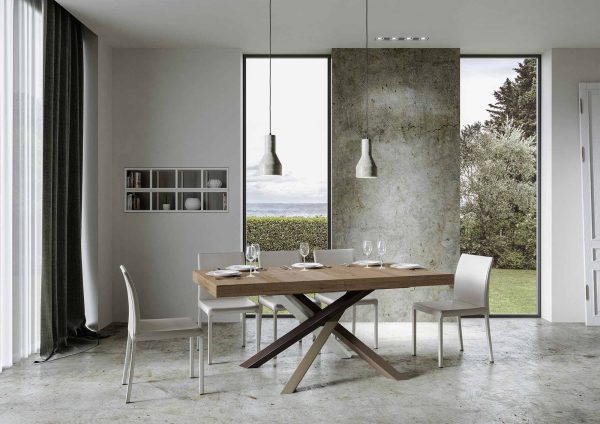 Tavolo Volantis Allungabile piano Quercia Natura 90x160 Allungato 420 telaio 4/C - immagine 2