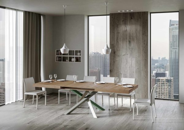 Tavolo Volantis Allungabile piano Quercia Natura 90x160 Allungato 420 telaio 4/A - immagine 3