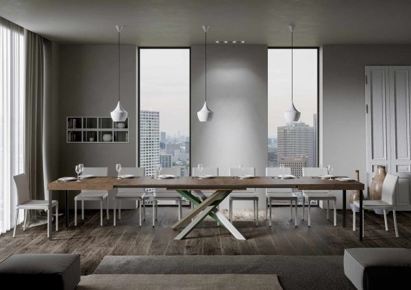 Tavolo allungabile 90x200/460 cm Volantis Noce telaio 4/A - immagine 4