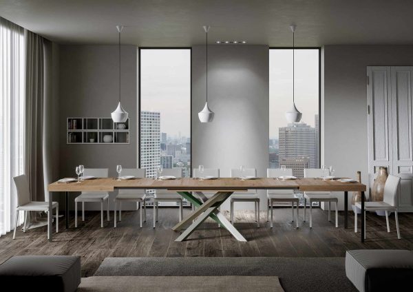 Tavolo Volantis Allungabile piano Quercia Natura 90x160 Allungato 420 telaio 4/A - immagine 4