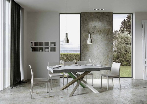 Tavolo allungabile 90x160/264 cm Volantis Premium Cemento telaio 4/A - immagine 2