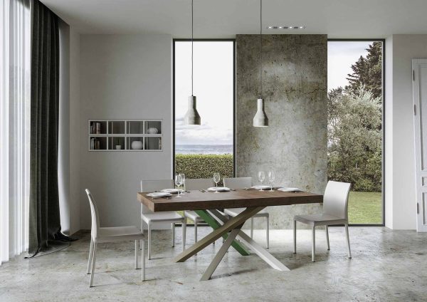 Tavolo allungabile 90x200/460 cm Volantis Noce telaio 4/A - immagine 2