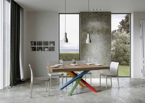 Tavolo Volantis Allungabile piano Quercia Natura 90x160 Allungato 420 telaio 4/B - immagine 2