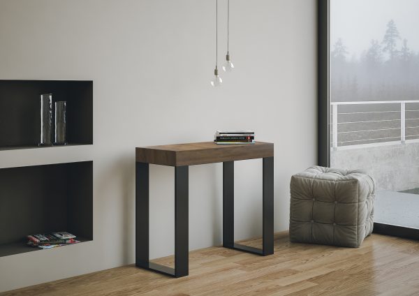 Consolle Tecno Noce telaio Antracite - immagine 2