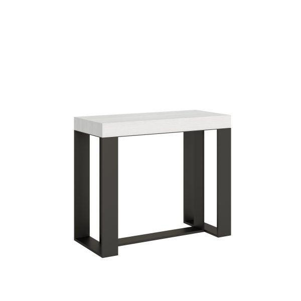 Consolle Futura Small Premium Bianco Frassino telaio Antracite