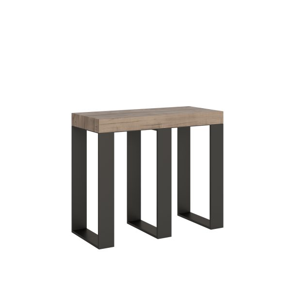Consolle Sintesi Small Premium Quercia Natura telaio Antracite