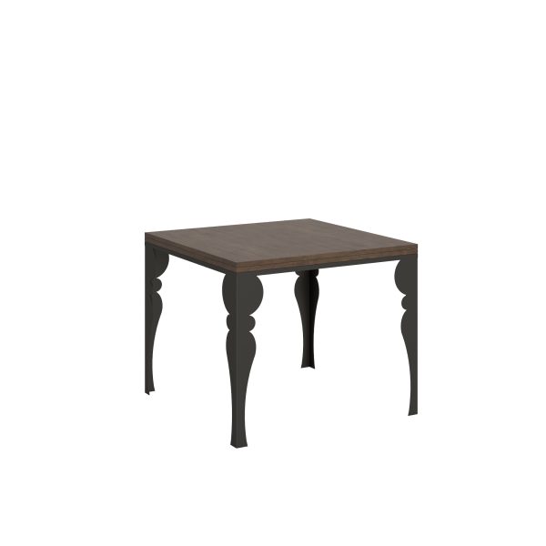 Tavolo Paxon Libra Noce 90x90 Allungato 90x180 telaio e gambe Antracite