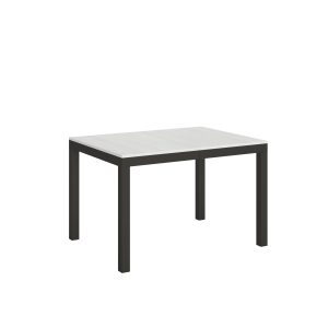 Tavolo everyday Evolution piano Bianco Frassino 90x120 Allungato 224 telaio Antracite
