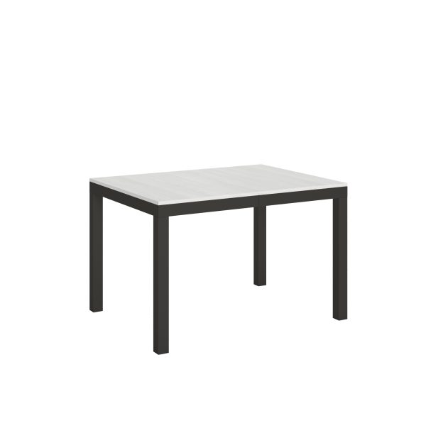 Tavolo everyday Evolution piano Bianco Frassino 90x120 Allungato 224 telaio Antracite