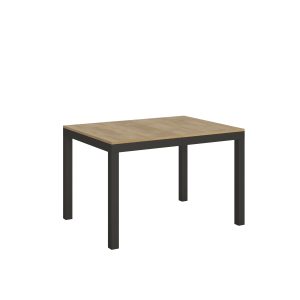 Tavolo everyday Evolution piano Quercia Natura 90x120 Allungato 224 telaio Antracite