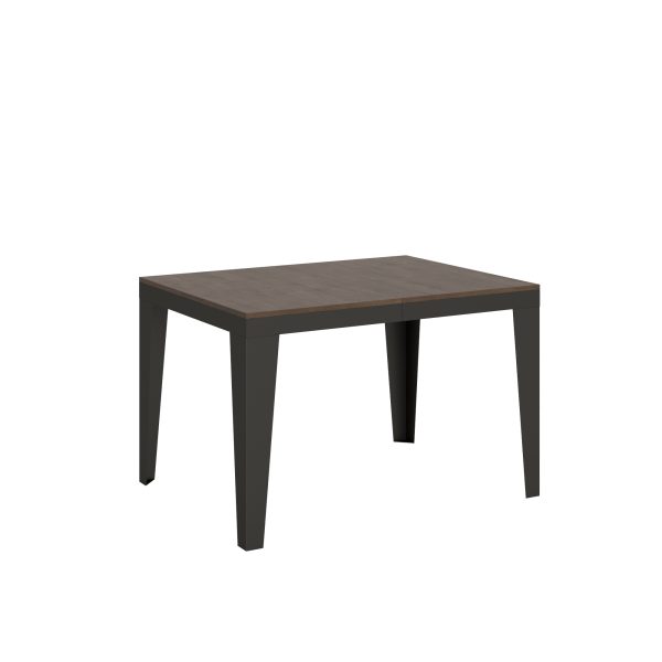 Tavolo Flame Evolution piano Noce 90x120 telaio Allungato 224 Antracite