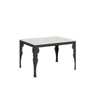 Tavolo Paxon Evolution piano Bianco Frassino 90x120 Allungato 224 telaio Antracite