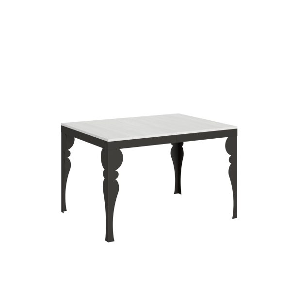 Tavolo Paxon Evolution piano Bianco Frassino 90x120 Allungato 224 telaio Antracite