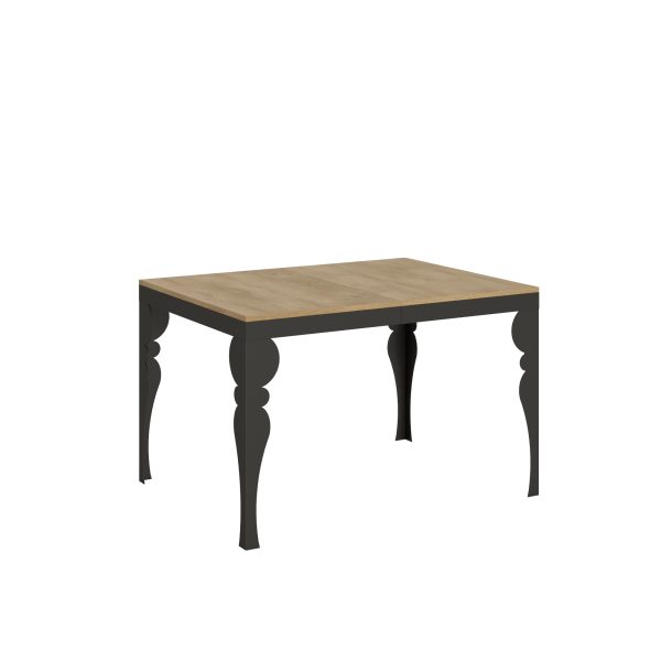 Tavolo Paxon Evolution piano Quercia Natura 90x120 Allungato 224 telaio Antracite