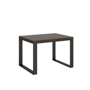 Tavolo Tecno Evolution piano Noce 90x120 Allungato 90x224 telaio Antracite