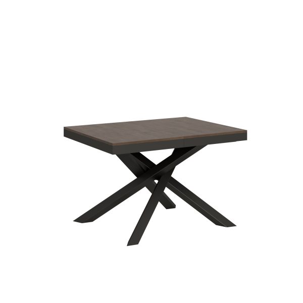 Tavolo Volantis Evolution piano Noce 90x120 Allungato 224 telaio Antracite