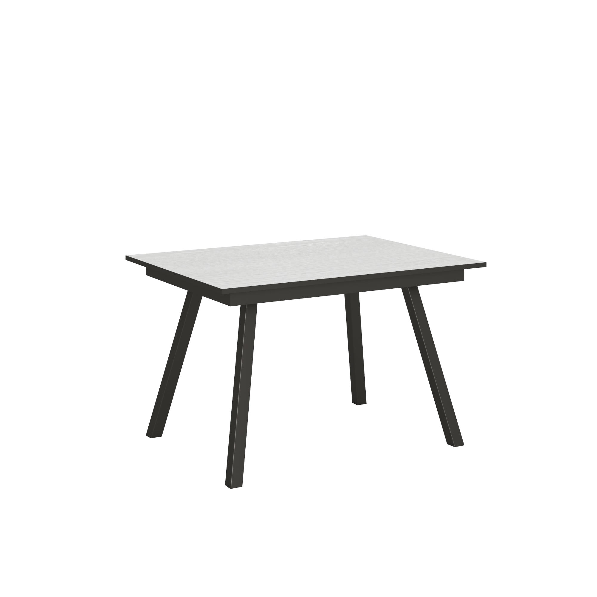 Itamoby Tavolo Mirhi piano Bianco Frassino 90×120 + 60 telaio Antracite