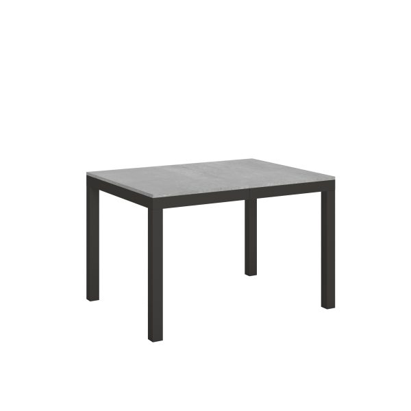 Tavolo everyday Evolution piano Cemento 90x120 Allungato 380 telaio Antracite