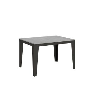 Tavolo Flame Evolution piano Cemento 90x120 Allungato 380 telaio Antracite