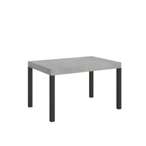Tavolo everyday Allungabile piano Cemento 90x130 Allungato 390 telaio Antracite