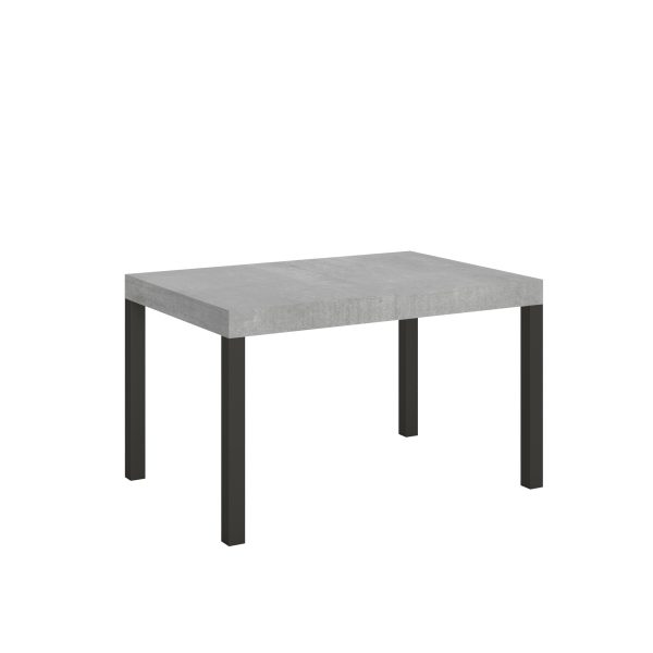 Tavolo everyday Allungabile piano Cemento 90x130 Allungato 234 telaio Antracite