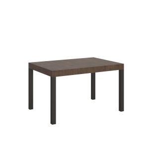 Tavolo everyday Allungabile piano Noce 90x130 telaio Allungato 234 Antracite