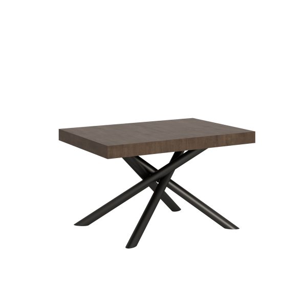 Tavolo Famas Allungabile piano Noce 90x130 Allungato 390 telaio Antracite