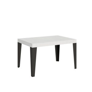 Tavolo Flame Allungabile piano Bianco Frassino 90x130 Allungato 234 telaio Antracite