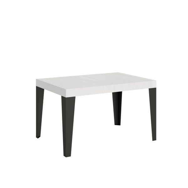 Tavolo Flame Allungabile piano Bianco Frassino 90x130 Allungato 234 telaio Antracite