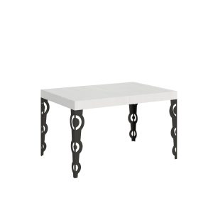 Tavolo Karamay Allungabile piano Bianco Frassino 90x130 Allungato 234 telaio Antracite