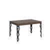 Tavolo allungabile 90X140/244 cm Karamay Noce telaio Antracite