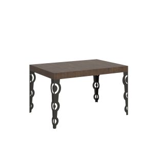 Tavolo Karamay Allungabile piano Noce 90x130 telaio Allungato 234 Antracite