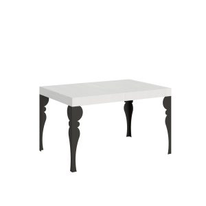 Tavolo Paxon Allungabile piano Bianco Frassino 90x130 Allungato 390 telaio Antracite